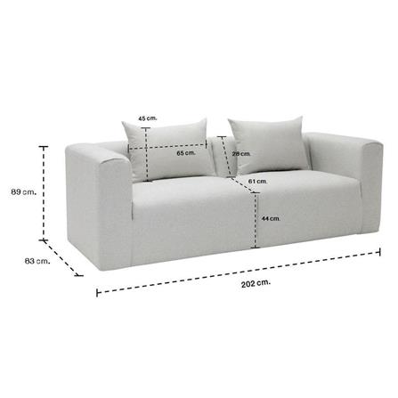 โซฟา 3 ที่นั่ง KONCEPT ROME 19212565 สีครีม_4