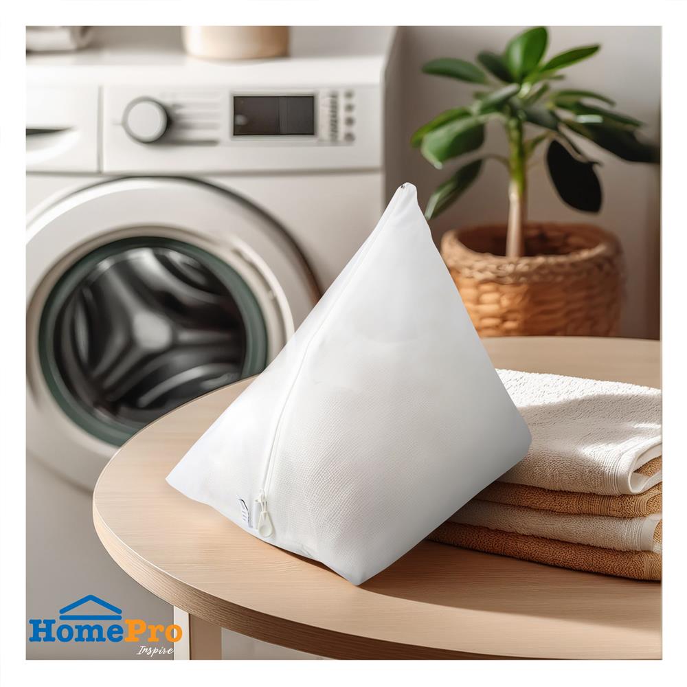 ถุงซักผ้าทรงสามเหลี่ยมเนื้อละเอียด 40x40 ซม. PLIM MESH สีขาว