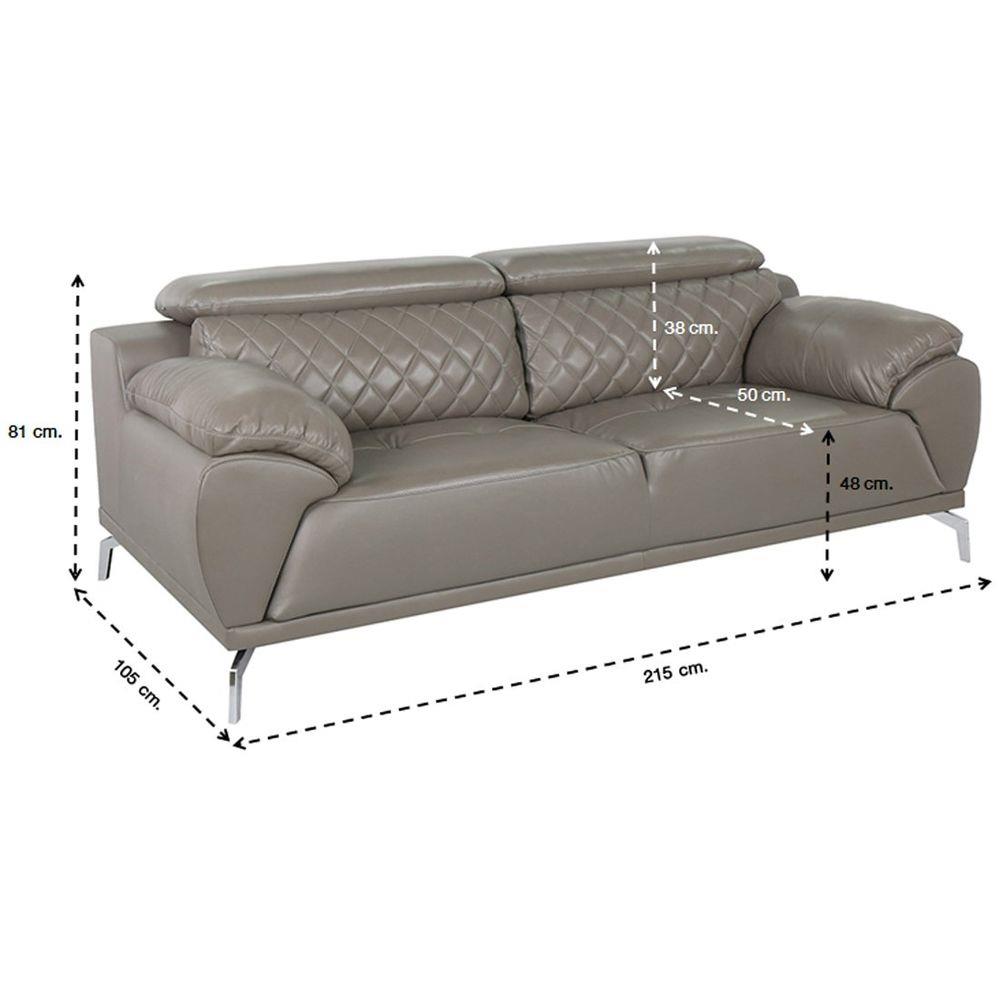 โซฟา 3 ที่นั่ง SB FURNITURE GARRY 19192236 สีเทา