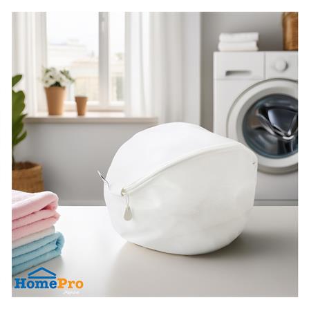 ถุงซักผ้าทรงกลมเนื้อละเอียด 30x20x10 ซม. PLIM MESH สีขาว_4