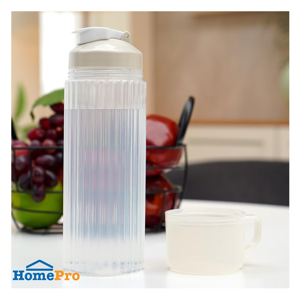 ขวดน้ำพลาสติก PP KECH ORA 1.1 ลิตร สีครีม