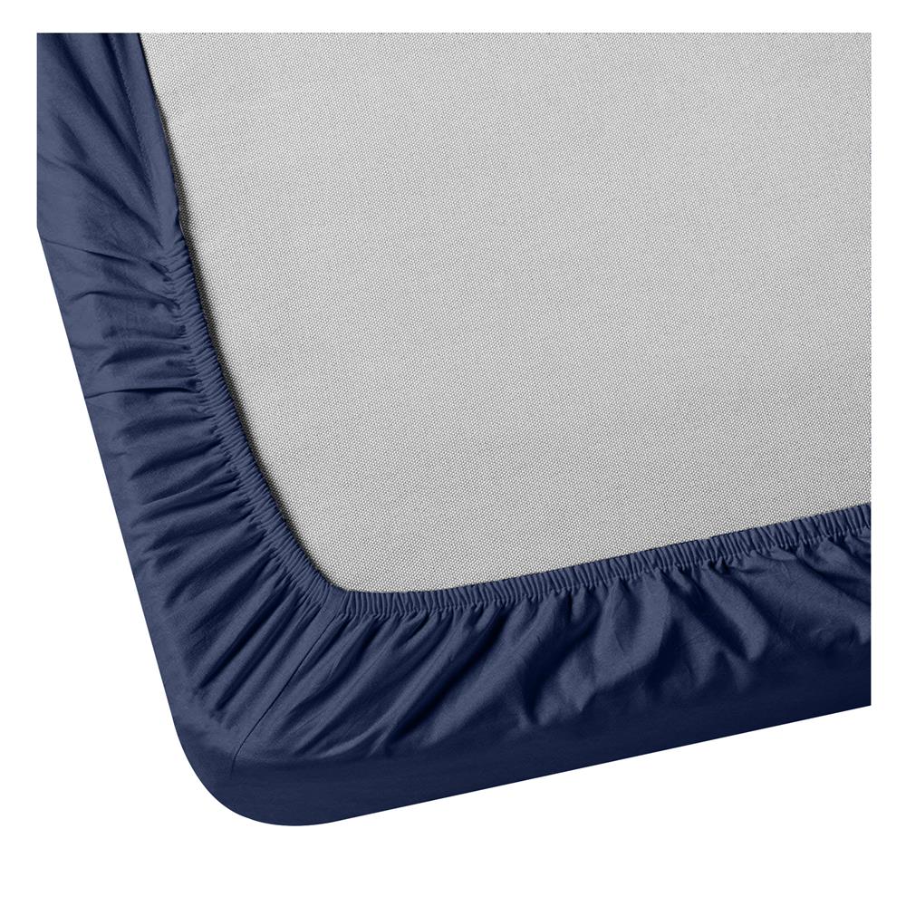 ชุดผ้าปูที่นอน 4 ฟุต 2 ชิ้น BED CLIP MICROTEX 6 นิ้ว สี NAVY