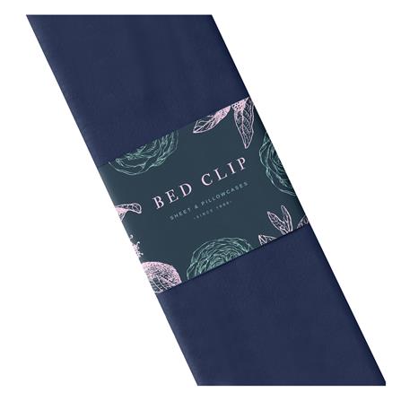 ชุดผ้าปูที่นอน 4 ฟุต 2 ชิ้น BED CLIP MICROTEX 6 นิ้ว สี NAVY_3