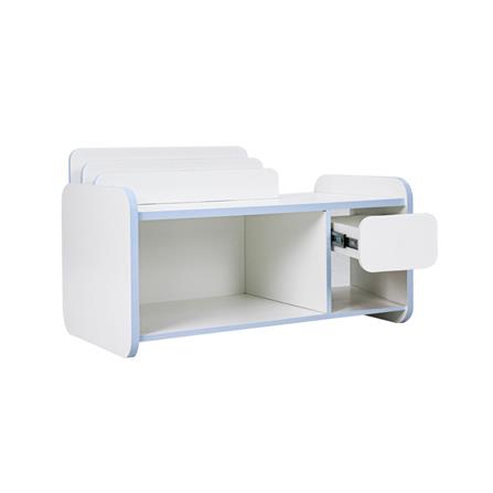 ชั้นวางหนังสือสำหรับเด็ก OYAKOO CARTER สีขาว/ฟ้า_1