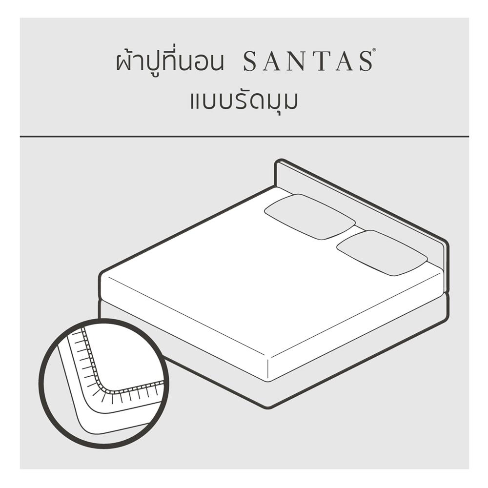 ชุดผ้าปูที่นอน 6 ฟุต 6 ชิ้น SANTAS TWEEDIA GR