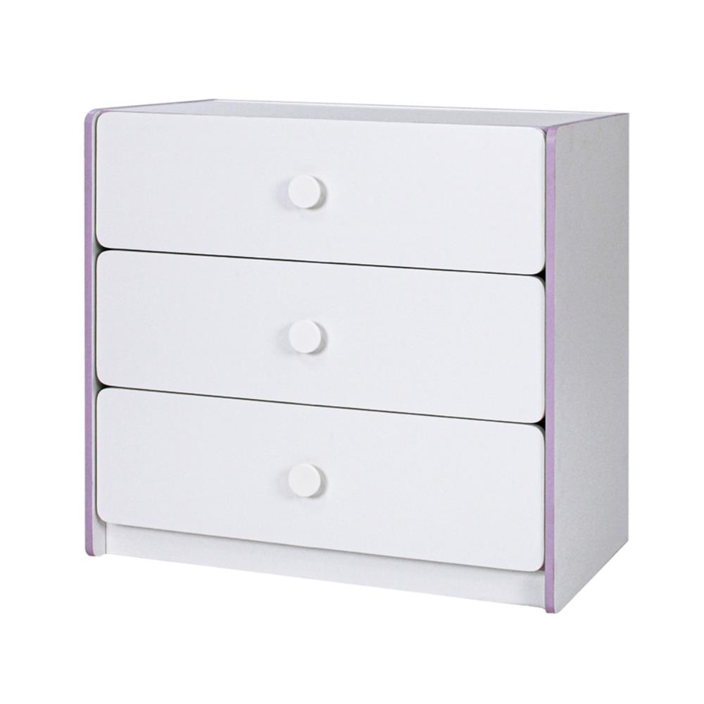 ตู้ลิ้นชักเด็ก 3 ลิ้นชัก OYAKOO CARTER สีขาว/ขมพู