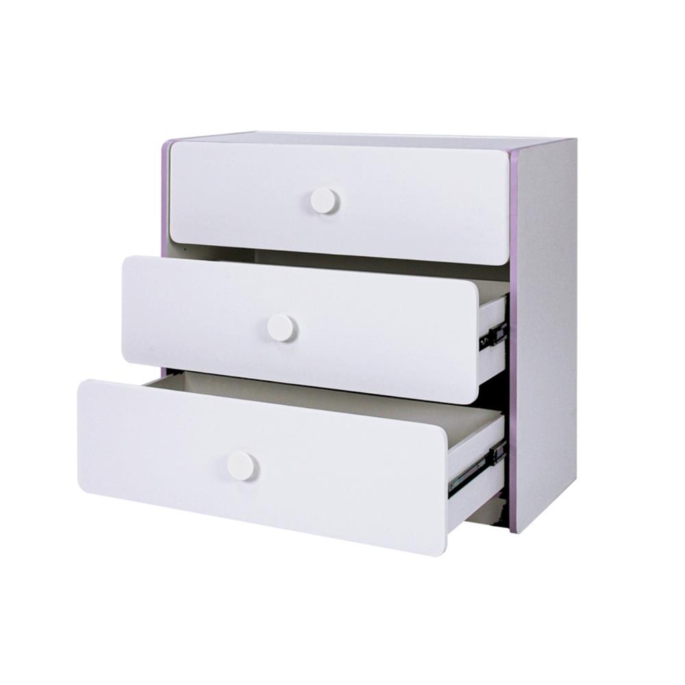 ตู้ลิ้นชักเด็ก 3 ลิ้นชัก OYAKOO CARTER สีขาว/ขมพู
