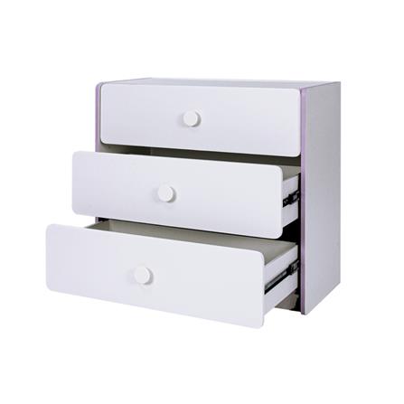 ตู้ลิ้นชักเด็ก 3 ลิ้นชัก OYAKOO CARTER สีขาว/ขมพู_3