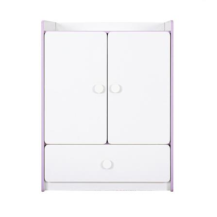 ตู้เสื้อผ้าสำหรับเด็ก 2 บานเปิด OYAKOO CARTER สีขาว/ชมพู_1