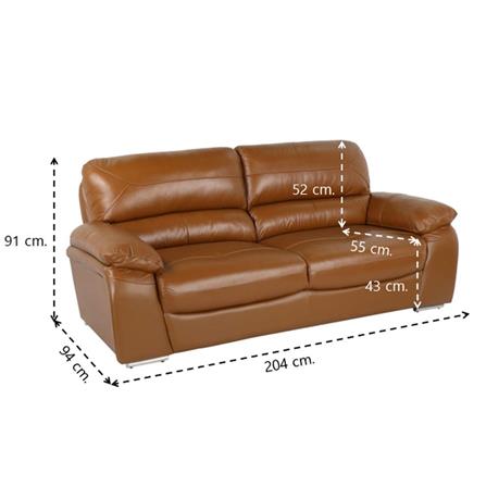 โซฟา 3 ที่นั่ง SB FURNITURE LILONG 19181398 สีน้ำตาล_9