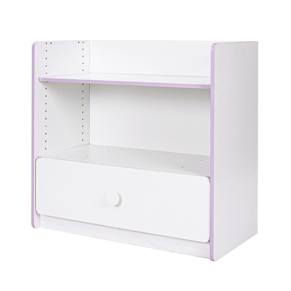 ชั้นวางของโล่งพร้อมลิ้นชักสำหรับเด็ก OYAKOO CARTER 83 ซม. สีขาว/ชมพู