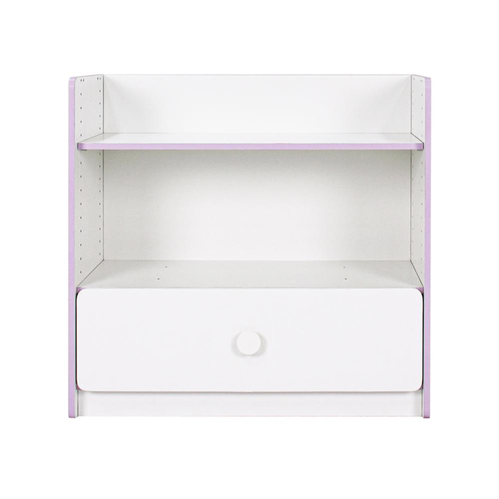 ชั้นวางของโล่งพร้อมลิ้นชักสำหรับเด็ก OYAKOO CARTER 83 ซม. สีขาว/ชมพู
