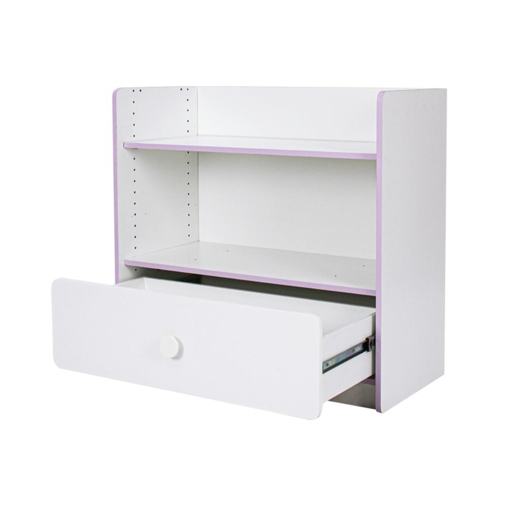 ชั้นวางของโล่งพร้อมลิ้นชักสำหรับเด็ก OYAKOO CARTER 83 ซม. สีขาว/ชมพู