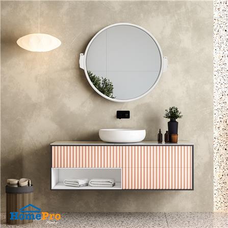 กระจกพลาสติก 1 ชิ้น BATH TIME 14914 กลม สีขาว_2