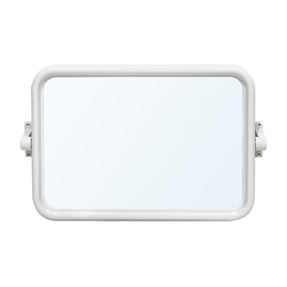 กระจกพลาสติก 1 ชิ้น BATH TIME 14915 เหลี่ยม สีขาว