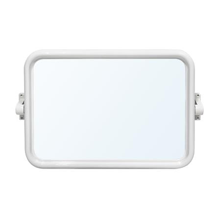 กระจกพลาสติก 1 ชิ้น BATH TIME 14915 เหลี่ยม สีขาว_0