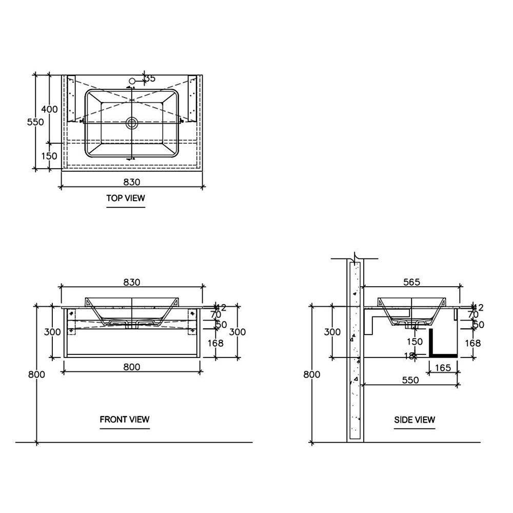 เคาน์เตอร์ COTTO V00111 ลายไม้