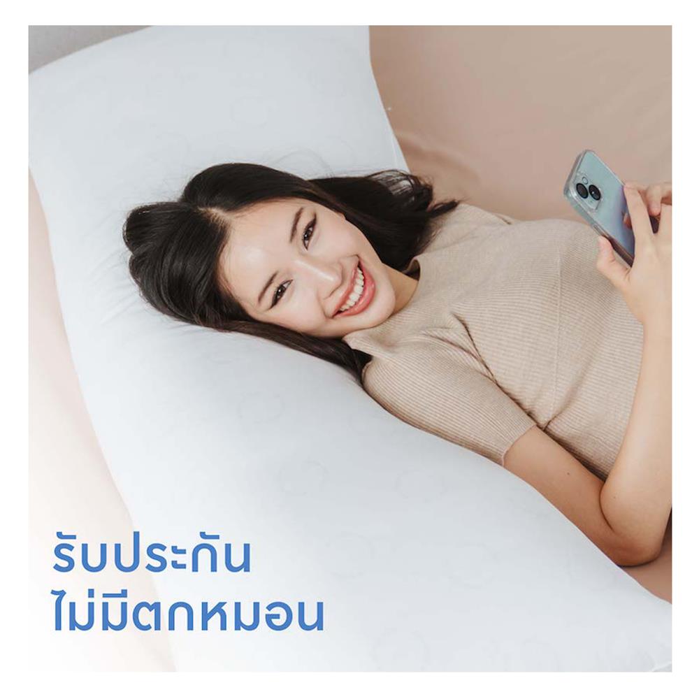 หมอน BODY ไมโครไฟเบอร์ LOTUS ATTITUDE ANTI-AGING 19x49 นิ้ว สีขาว