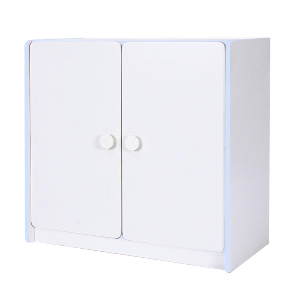 ตู้เสื้อผ้าเด็ก 2 บานเปิด OYAKOO CARTER สีขาว/ฟ้า