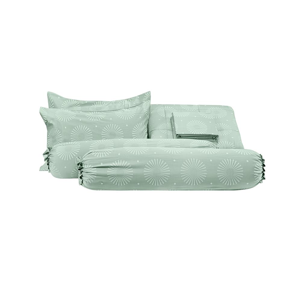 ชุดผ้าปูที่นอน 6 ฟุต 6 ชิ้น PICASSO TENCEL สี SKY GREEN