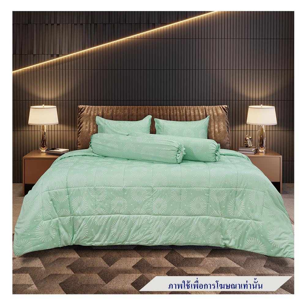 ชุดผ้าปูที่นอน 6 ฟุต 6 ชิ้น PICASSO TENCEL สี SKY GREEN