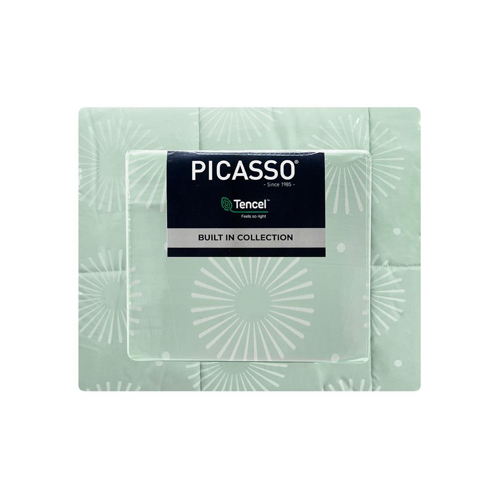 ชุดผ้าปูที่นอน 6 ฟุต 6 ชิ้น PICASSO TENCEL สี SKY GREEN