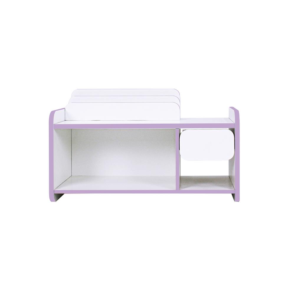 ชั้นวางหนังสือสำหรับเด็ก OYAKOO CARTER สีขาว/ชมพู