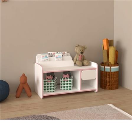 ชั้นวางหนังสือสำหรับเด็ก OYAKOO CARTER สีขาว/ชมพู_2