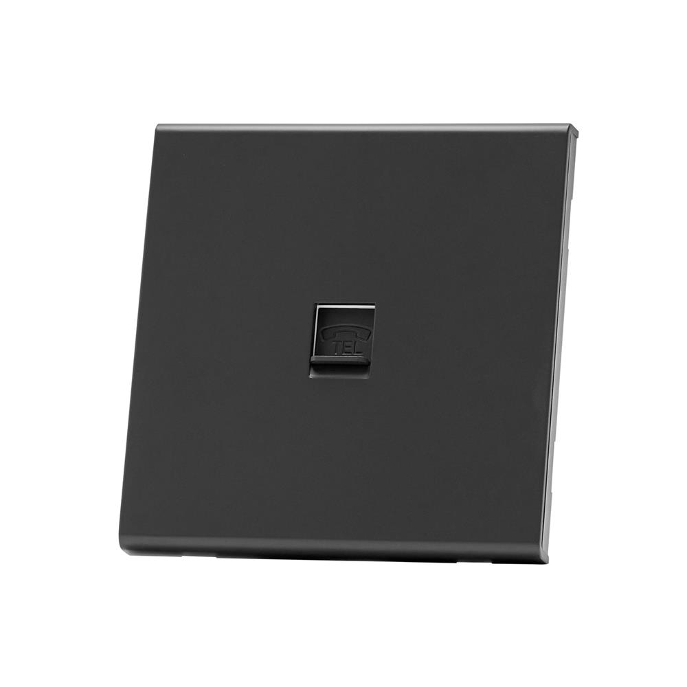 เต้ารับโทรศัพท์ SAHN 6P/4C D17-BL สีดำ