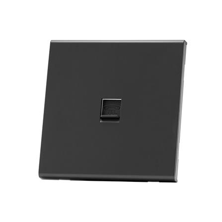 เต้ารับโทรศัพท์ SAHN 6P/4C D17-BL สีดำ_2