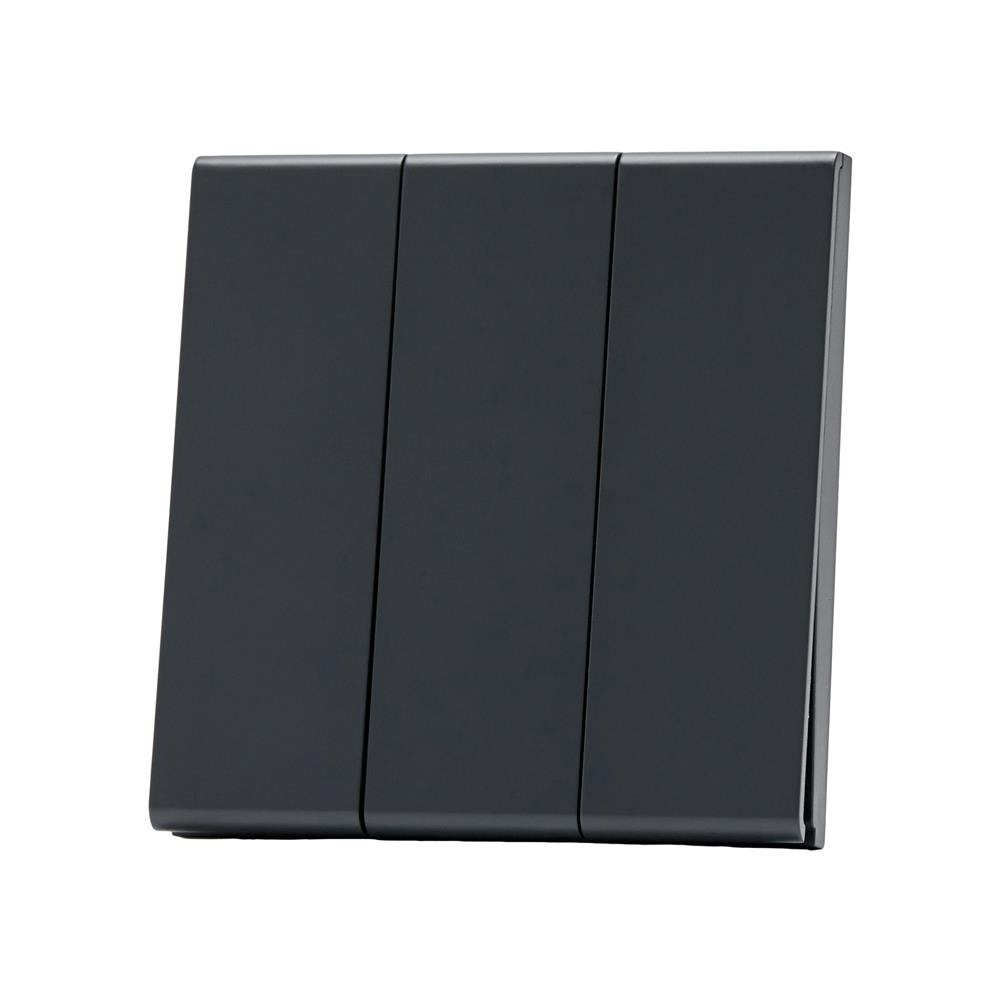 ชุดสวิตซ์ 1 ทาง 3 ช่อง SAHN D031-BL สีดำ