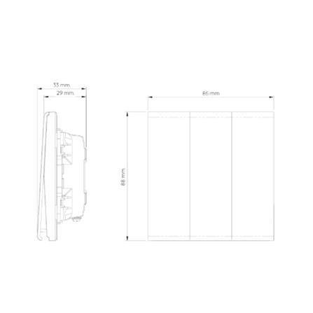 ชุดสวิตซ์ 1 ทาง 3 ช่อง SAHN D031-BL สีดำ_4