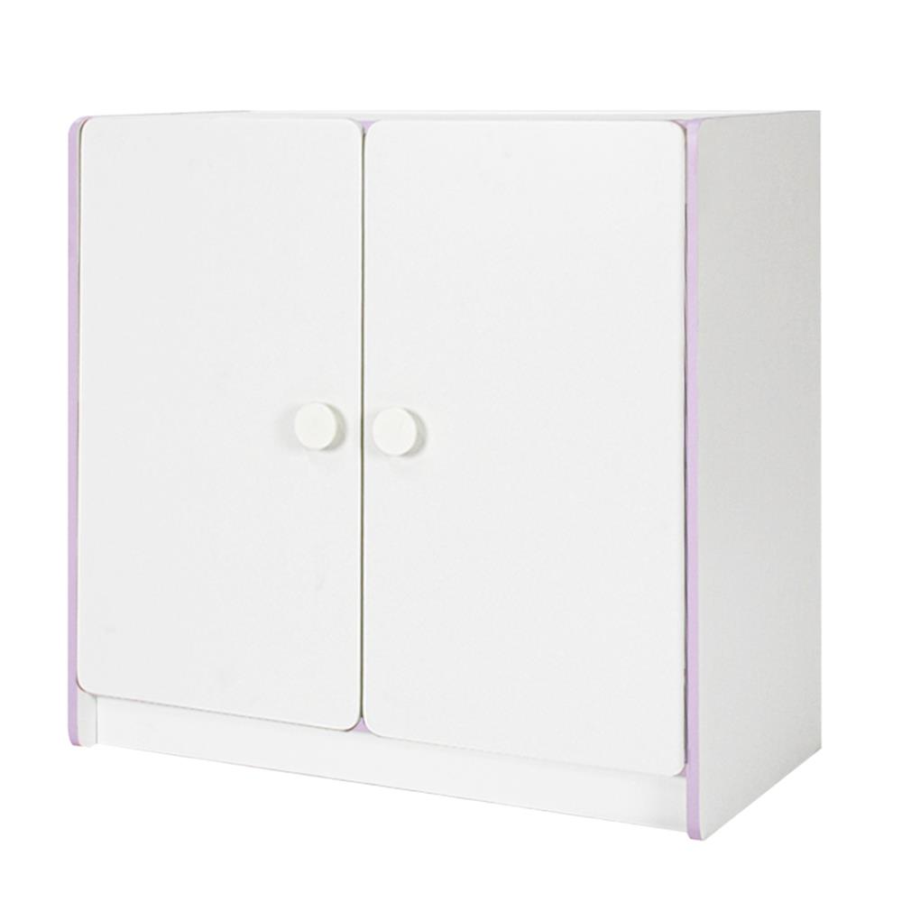ตู้เสื้อผ้าเด็ก 2 บานเปิด OYAKOO CARTER สีขาว/ชมพู
