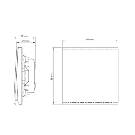 ชุดสวิตซ์ 3 ทาง 1 ช่อง SAHN D013-BL สีดำ_4