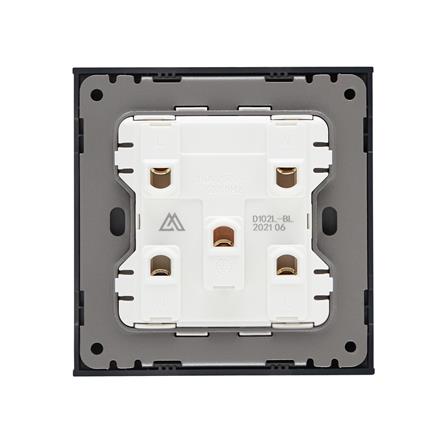 ชุดเต้ารับคู่ 3 ขา 2 ช่อง SAHN D102L-BL สีดำ_2