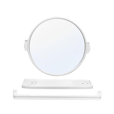 กระจกพลาสติก 3 ชิ้น BATH TIME 14916 กลม สีขาว_0