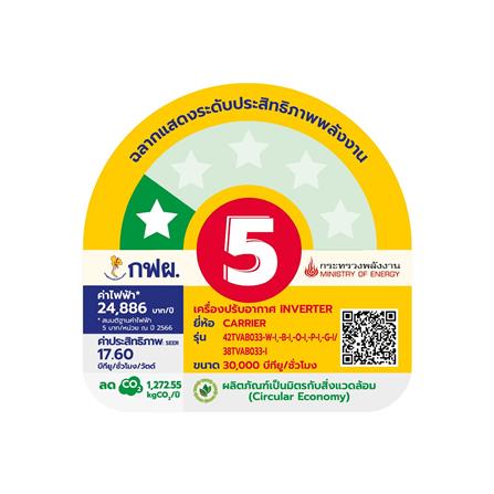 แอร์ผนัง CARRIER 42TVAB033GI 30000 บีทียู อินเวอร์เตอร์_4