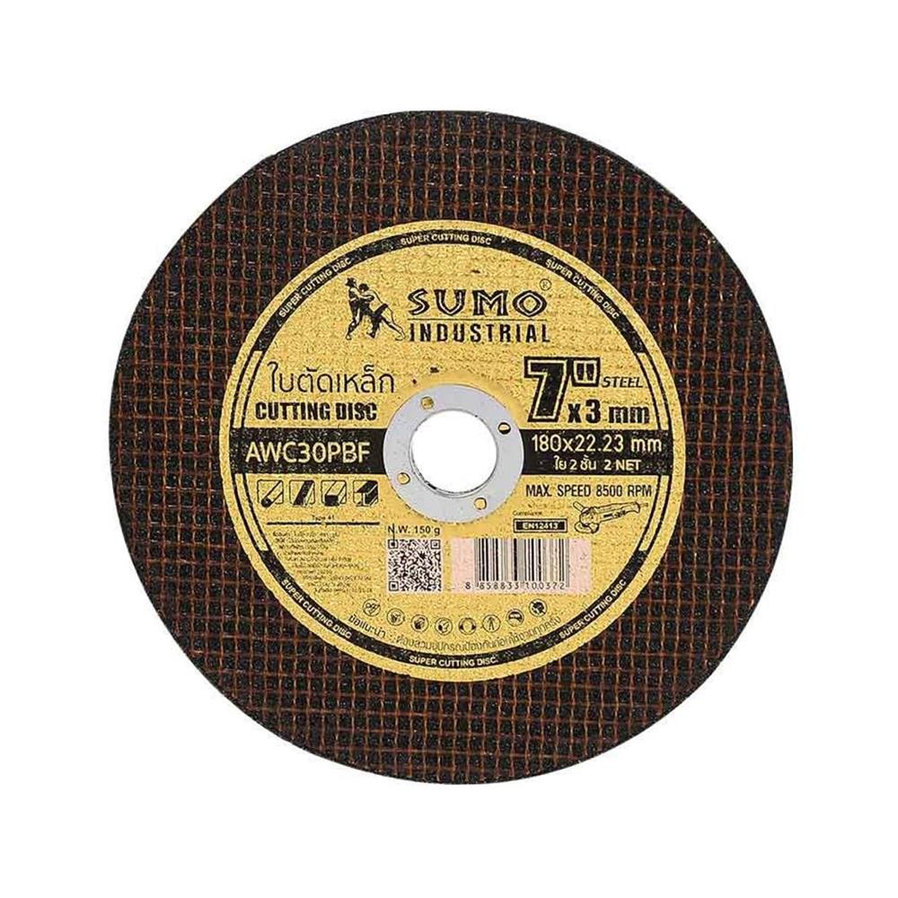 ใบตัดเหล็กและสเตนเลส SUMO 7 นิ้ว สีดำ