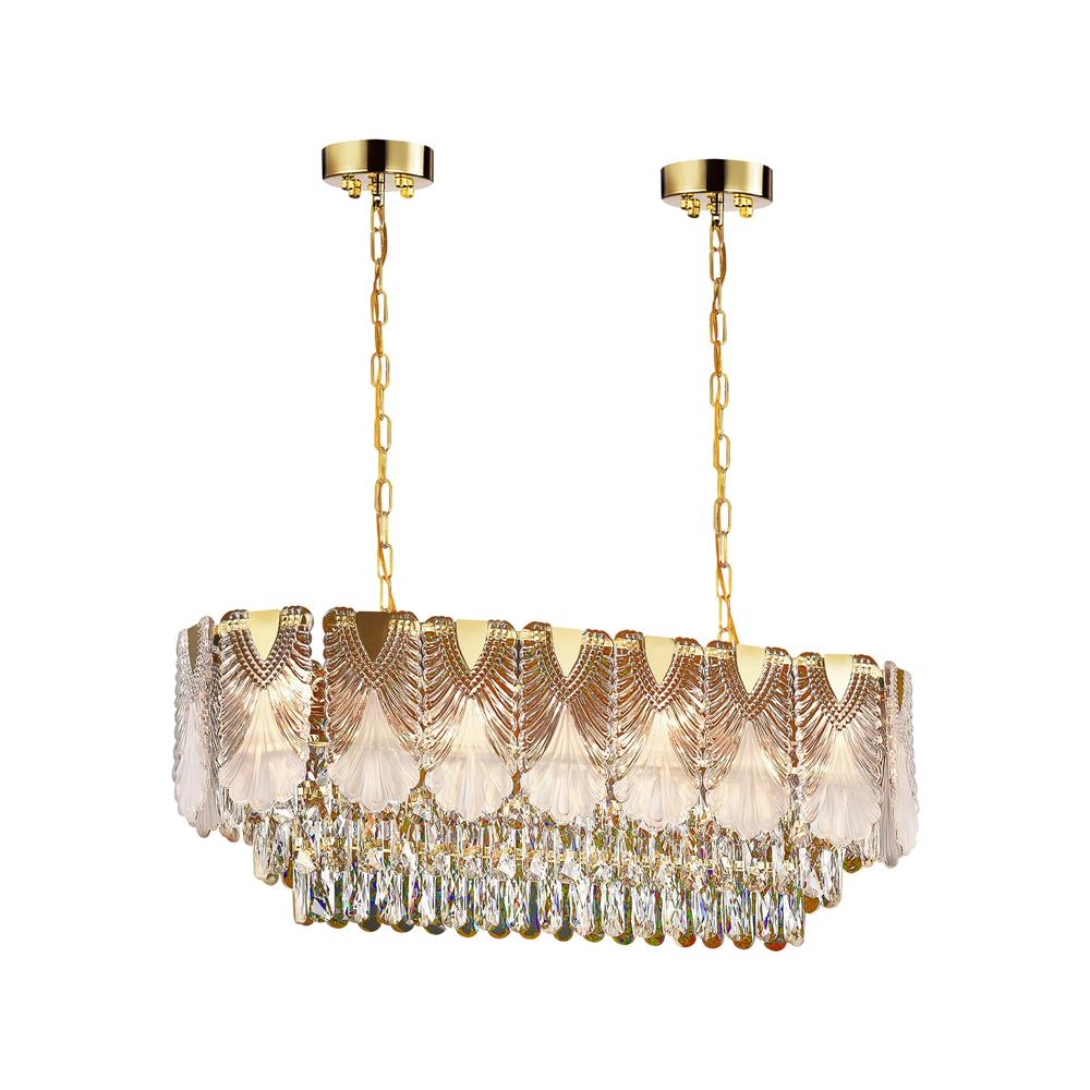 ไฟช่อ EVL CFC-11084 สีทอง/ใส 12 หัว