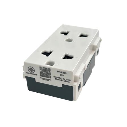 เต้ารับฝังพื้นสเตนเลส พร้อมเต้ารับคู่มีกราวด์ 3 ขา EAGLE EGP-18AM/P_8