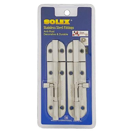 กลอนทั่วไป SOLEX 4 นิ้ว สีสเตนเลส (แพ็ก 2 ชิ้น)_1