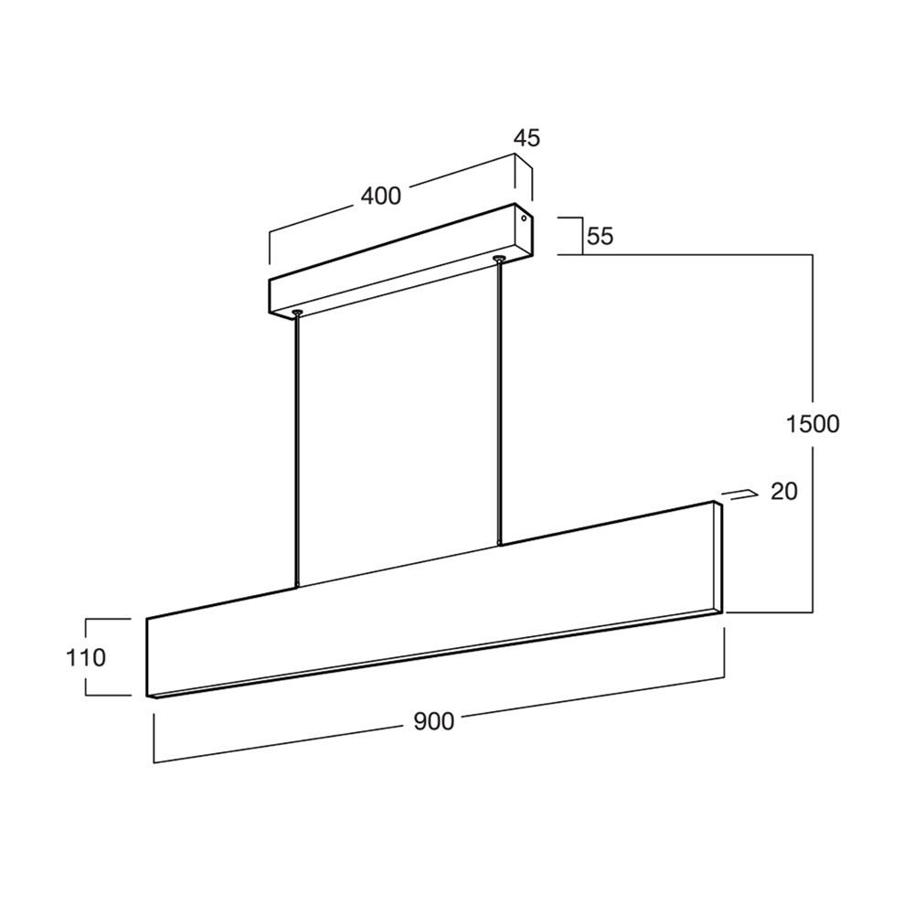 ไฟช่อ LED LUMAX 01-A0251 16 วัตต์ WARM WHITE สีน้ำตาล 1 หัว