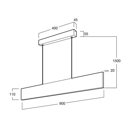 ไฟช่อ LED LUMAX 01-A0251 16 วัตต์ WARM WHITE สีน้ำตาล 1 หัว_3