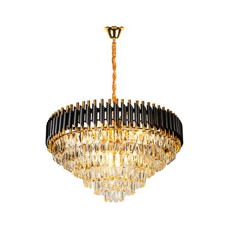 ไฟช่อ LUMAX 01-02993 สีดำ/ใส/ทอง 12 หัว_0