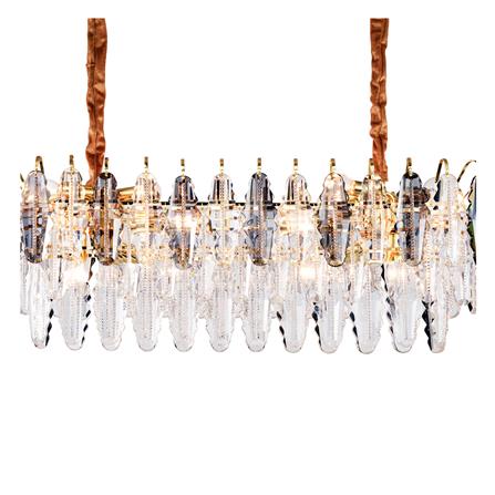 ไฟช่อ EVL CFC-11085 สีดำ/ใส/ทอง 14 หัว_1