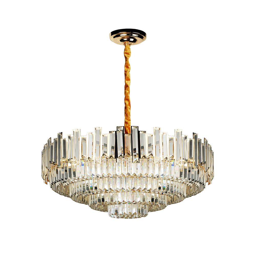 ไฟช่อ L&E 01-02579 สีทอง/ใส 23 หัว