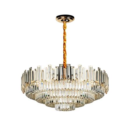 ไฟช่อ L&E 01-02579 สีทอง/ใส 23 หัว_0