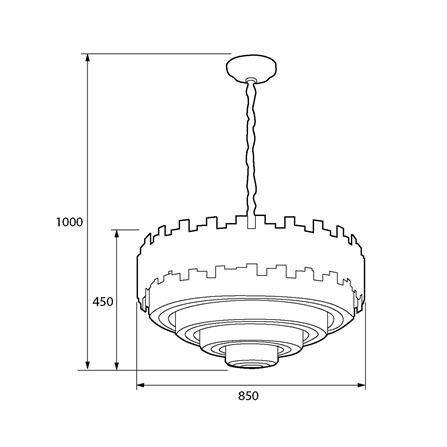 ไฟช่อ L&E 01-02579 สีทอง/ใส 23 หัว_4
