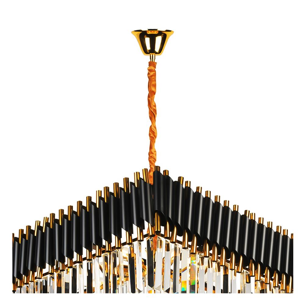 ไฟช่อ LUMAX 01-02994 สีดำ/ใส/ทอง 12 หัว