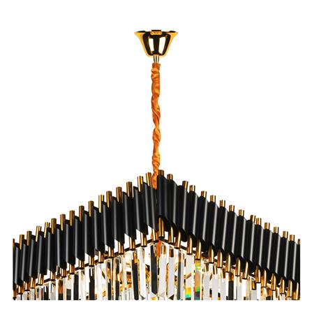 ไฟช่อ LUMAX 01-02994 สีดำ/ใส/ทอง 12 หัว_2